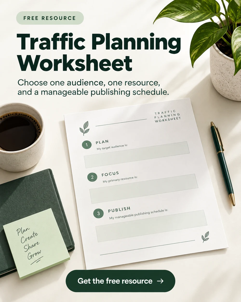 Traffic Planning Worksheet social graphic